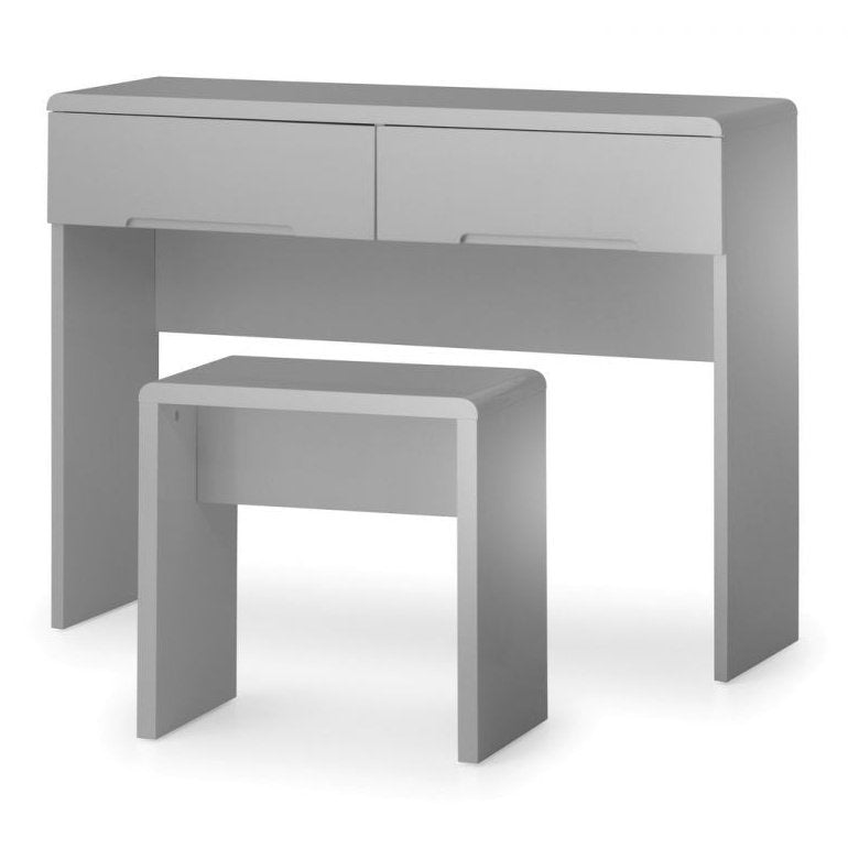 Manhattan Dressing Table with 2 Drawers - Grey