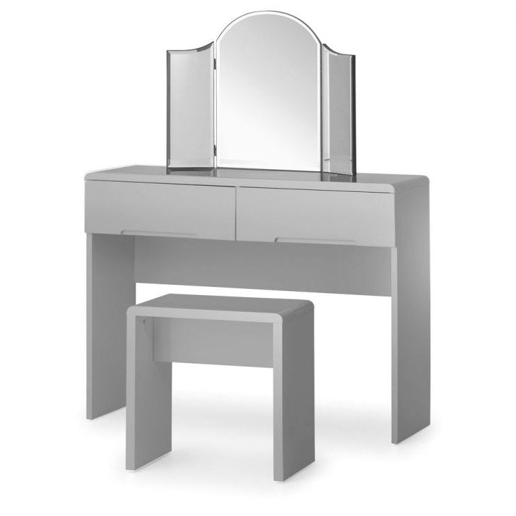 Manhattan Dressing Table with 2 Drawers - Grey