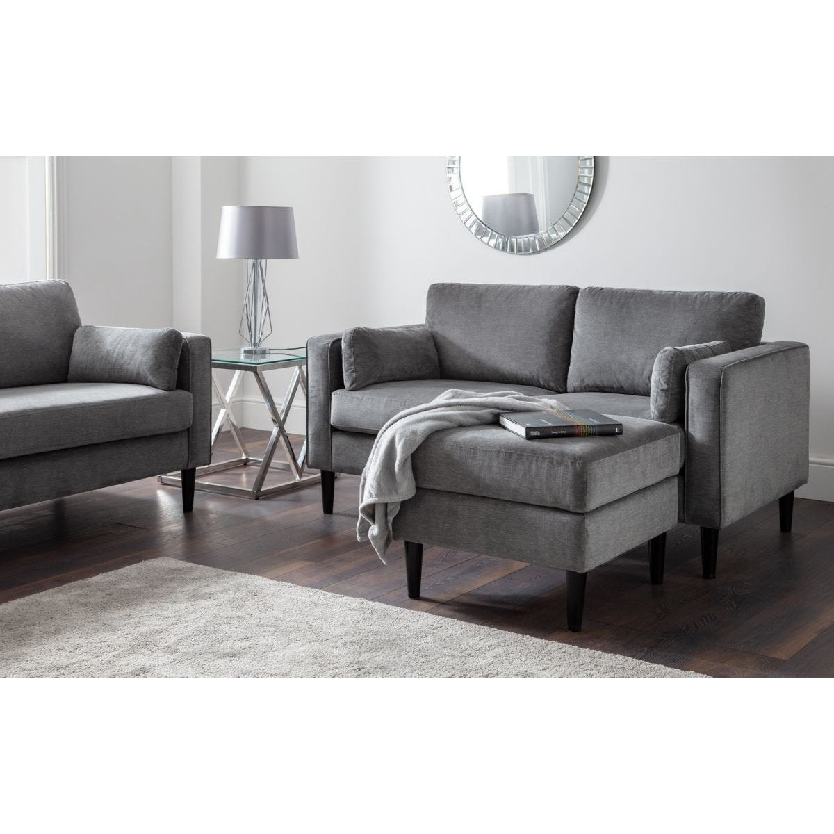 Hayward 2 Seater Sofa - Grey Chenille