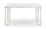 Positano Dining Table & 4 Calabria Cantilever Velvet Grey Chairs