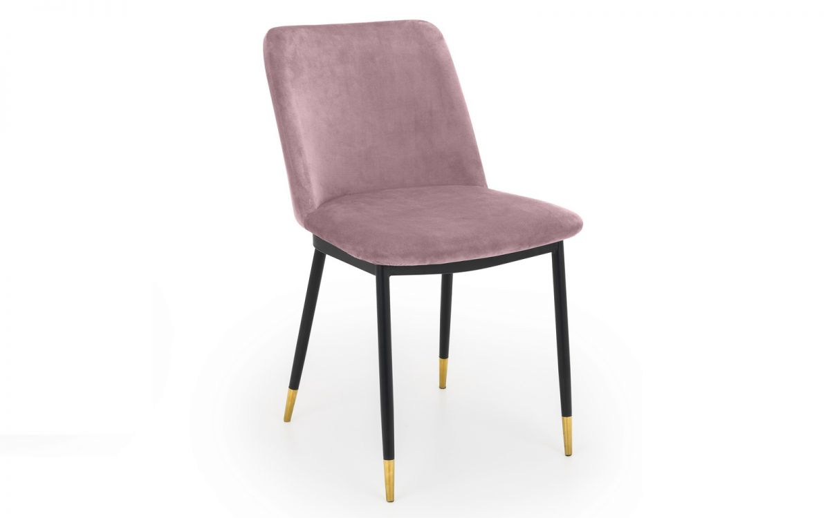 Holland Round Pedestal Table & 2 Delaunay Pink Chairs