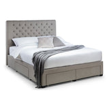 Wilton Deep Buttoned 4 Drawer Bed - Grey