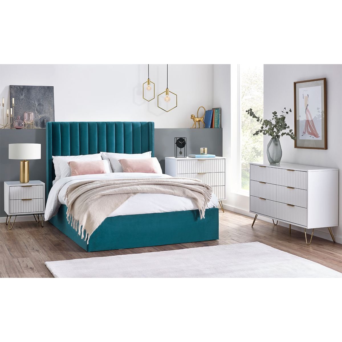 Murano 5 Drawer Tallboy - Matte White
