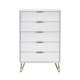 Murano 5 Drawer Chest - Matte White