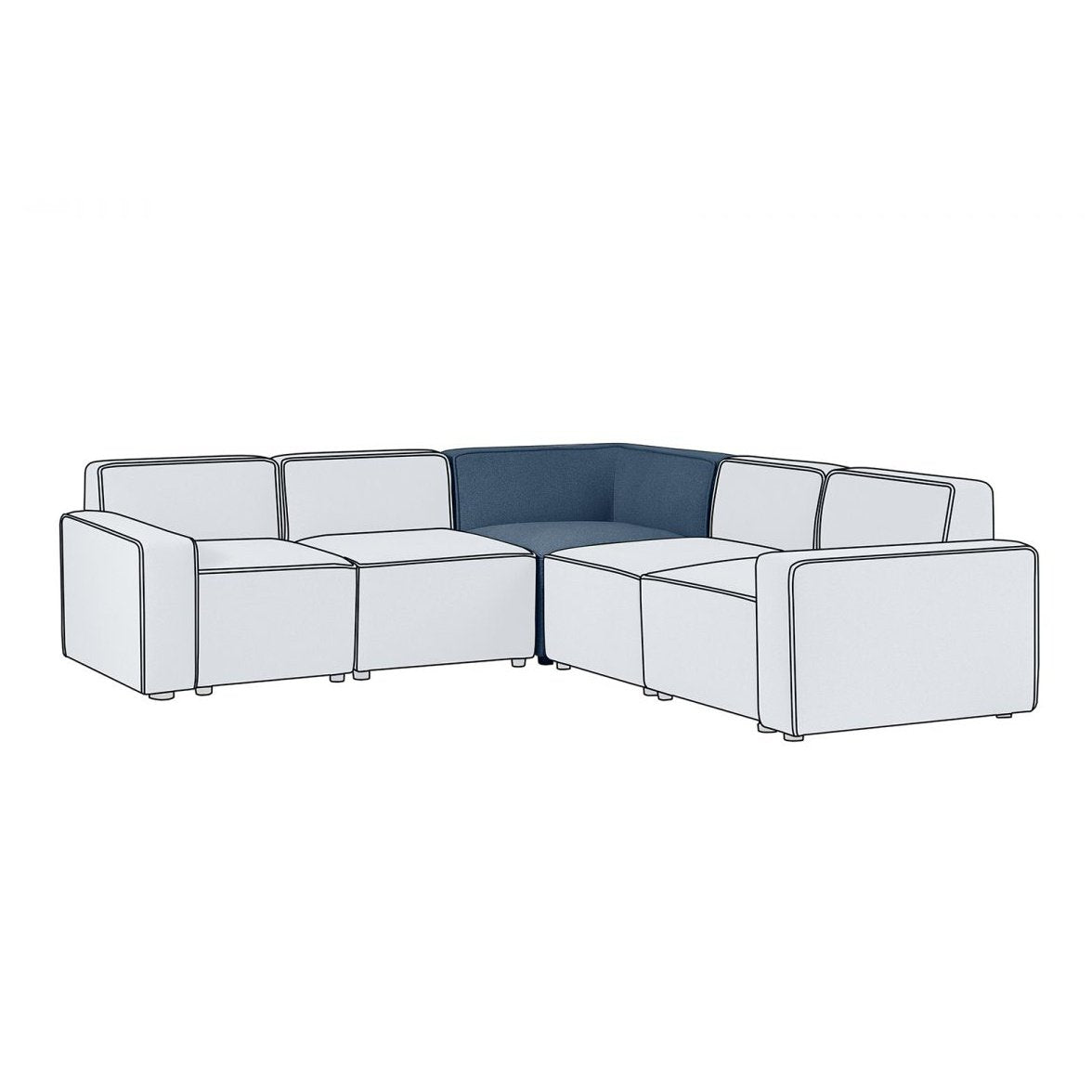 Lago Combination Sofa (Corner Unit) - Grey