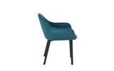 Lima Dining Chair - Teal Velvet