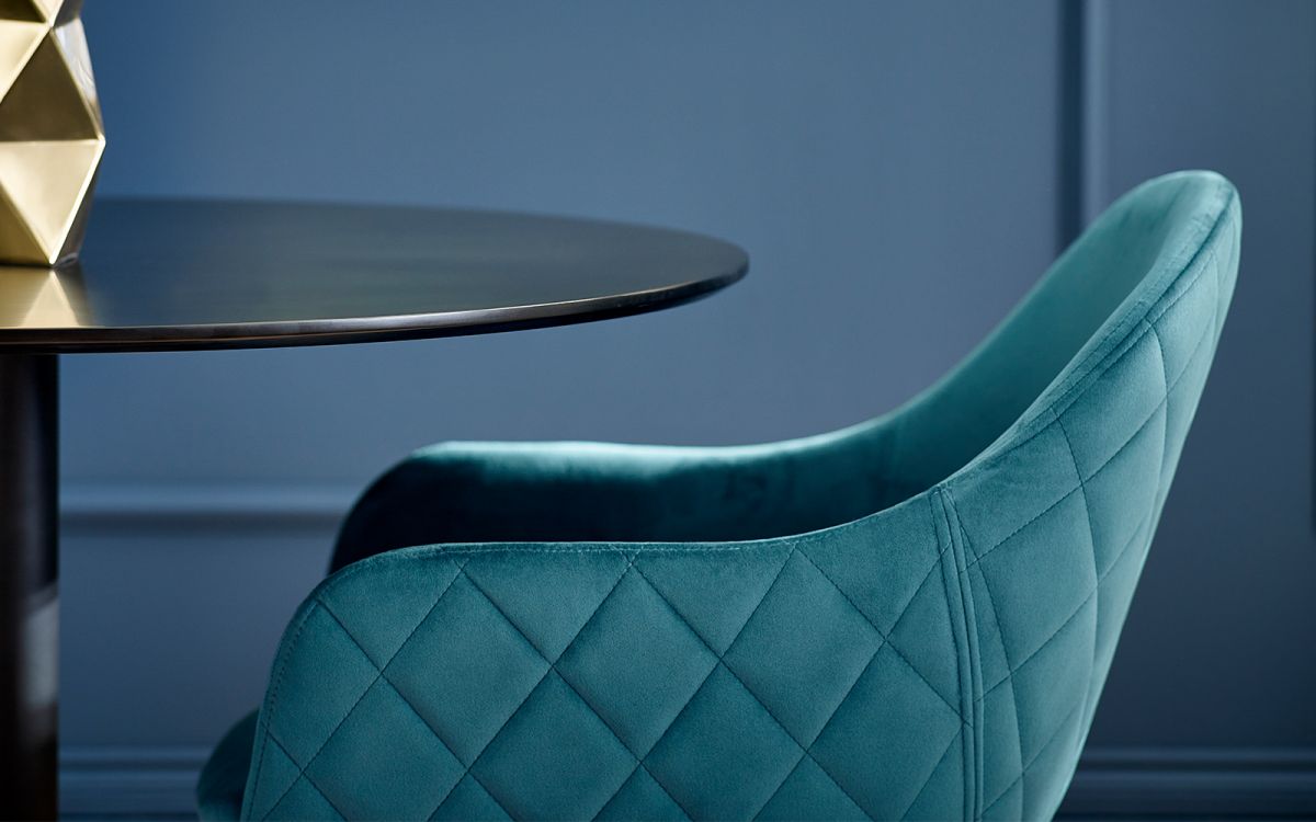 Lima Dining Chair - Teal Velvet