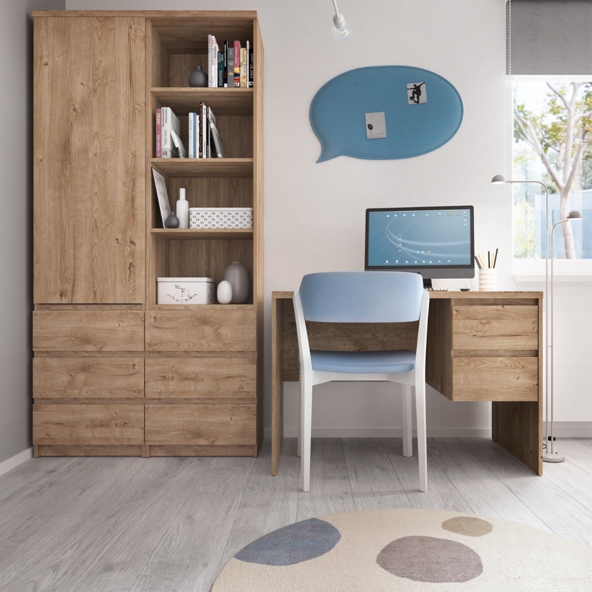 Fribo Desk 2 Drawer