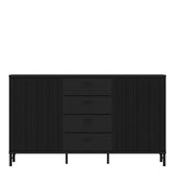 Lusaka Sideboard 2 Door 4 Drawer in Black Graphite