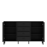 Lusaka Sideboard 2 Door 4 Drawer in Black Graphite