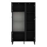 Lusaka Display Cabinet 2 Door in Black Graphite