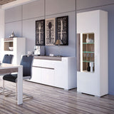 Toronto Tall Narrow Glazed Display Cabinet with Internal Shelves