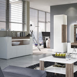Toronto 3 Door Sideboard with Open Shelving and Plexi Lighting