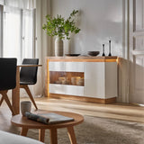Lyon 3 Door Glazed Sideboard