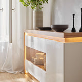 Lyon 3 Door Glazed Sideboard
