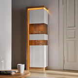 Lyon Tall Narrow Display Cabinet (RHD)