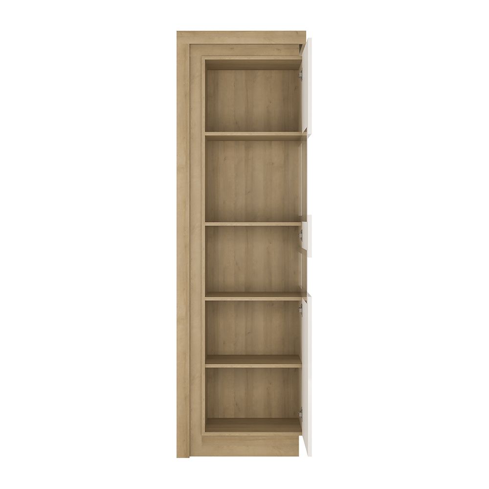 Lyon Tall Narrow Display Cabinet (RHD)