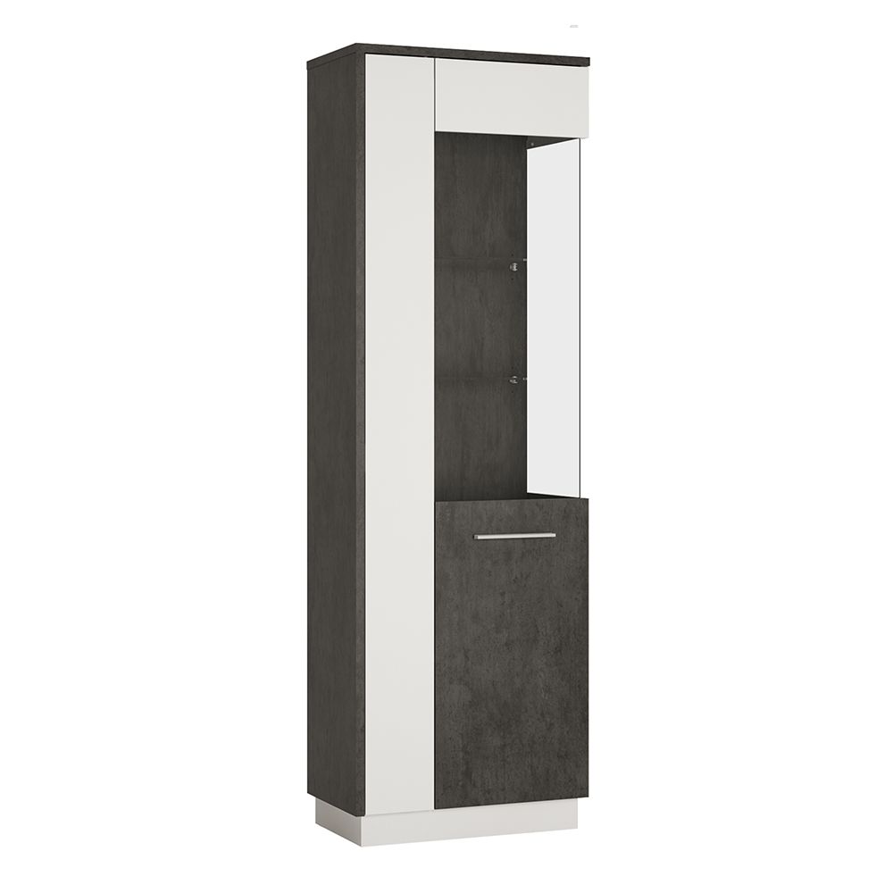 Zingaro Tall Glazed Display Cabinet Right Hand