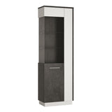 Zingaro Tall Glazed Display Cabinet Left Hand