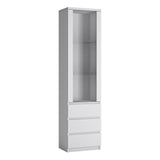 Fribo Tall 1 Door 3 Drawer Glazed Display Cabinet