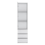 Fribo Tall 1 Door 3 Drawer Glazed Display Cabinet