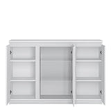 Fribo 3 Door Sideboard with Glazed Centre in White