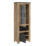 Rapallo 2 Door Display Cabinet with Wine Rack