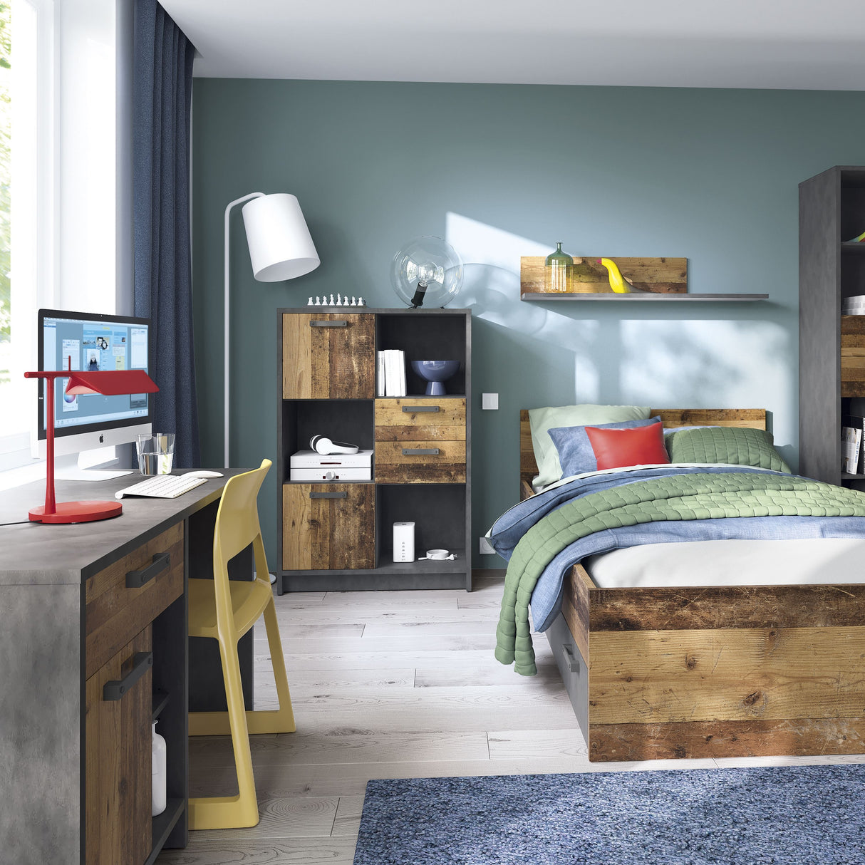 Brooklyn Desk with 1 Door and 1 Drawer