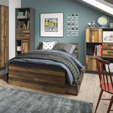 Brooklyn Single Bed 120cm in Walnut