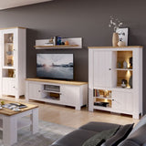 Celesto 2 Door 4 Shelves Display Cabinet with LED Lights