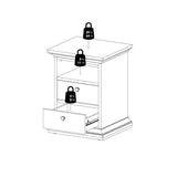 Paris Bedside 2 Drawers