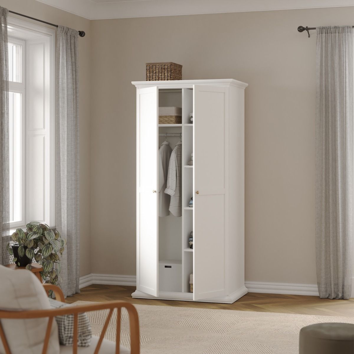 Paris Wardrobe with 2 Doors