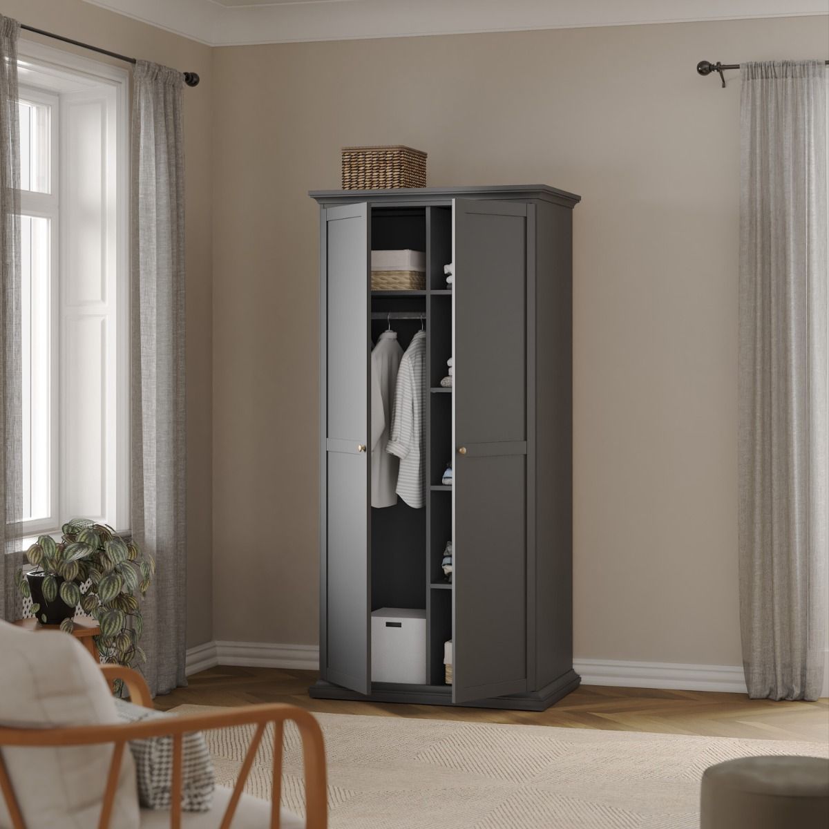 Paris Wardrobe with 2 Doors