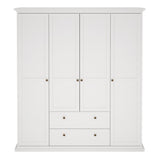 Paris Wardrobe with 4 Doors and 2 Drawers