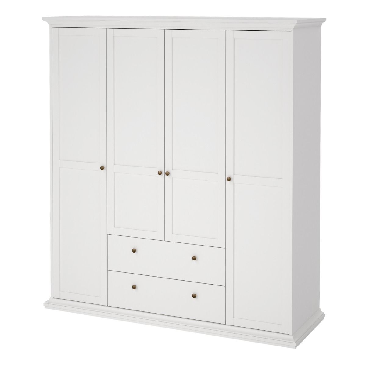 Paris Wardrobe with 4 Doors and 2 Drawers
