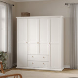 Paris Wardrobe with 4 Doors and 2 Drawers