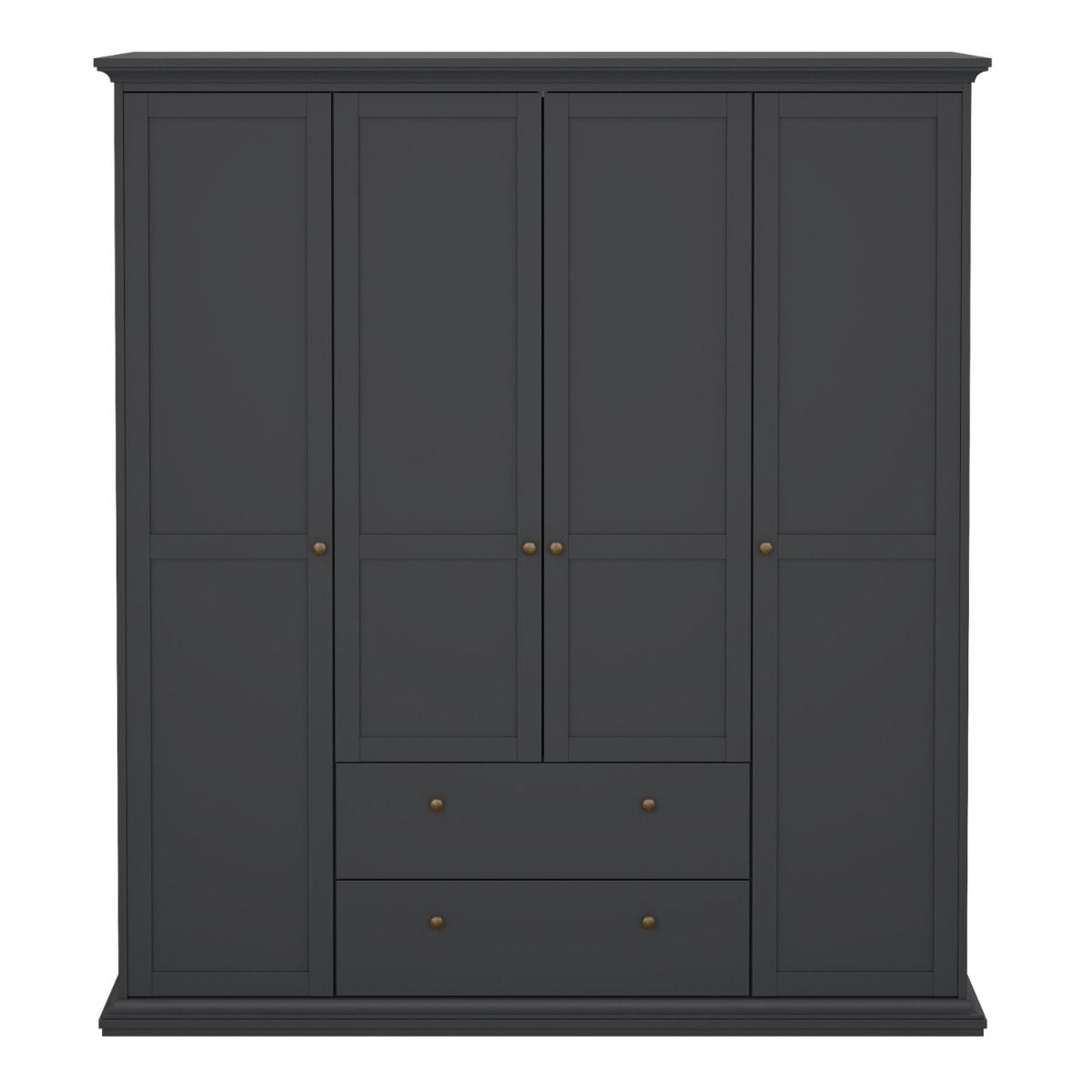 Paris Wardrobe with 4 Doors and 2 Drawers