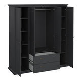 Paris Wardrobe with 4 Doors and 2 Drawers