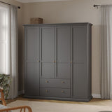 Paris Wardrobe with 4 Doors and 2 Drawers