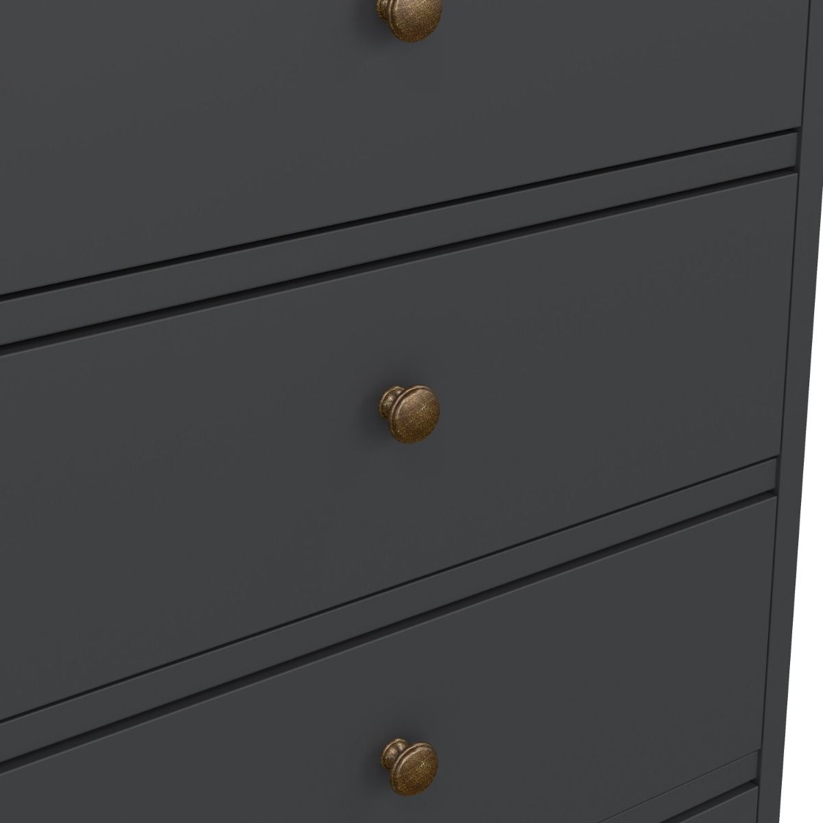 Paris Chest 5 Drawers in Grey