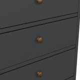 Paris Chest 5 Drawers in Grey