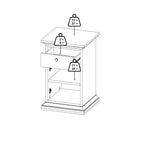 Paris Nightstand 1 Door + 1 Drawer