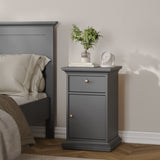 Paris Nightstand 1 Door + 1 Drawer