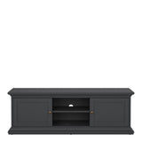Paris TV-unit 2 frame Doors in Matt Grey