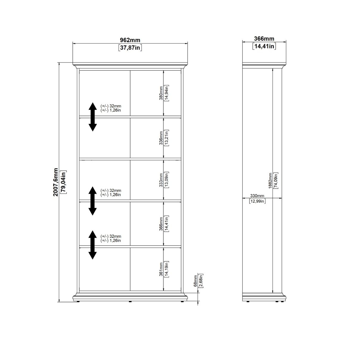 Paris Tall Bookcase