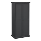 Paris Package - Bedside 2 Drawers + Chest of 4 Drawers + Wardrobe with 2 Doors White