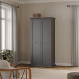 Paris Package - Bedside 2 Drawers + Chest of 4 Drawers + Wardrobe with 2 Doors White