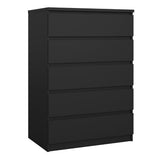 Naia Chest with 5 Drawers in Black Matt