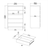 Naia Chest with 5 Drawers in Black Matt