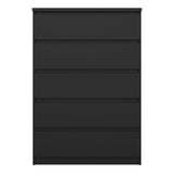 Naia Chest with 5 Drawers in Black Matt